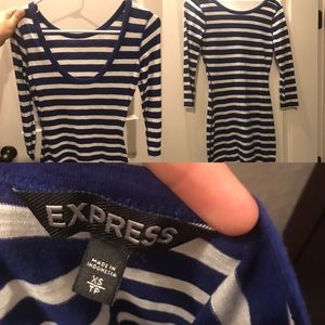 Express XS Blue and White dress